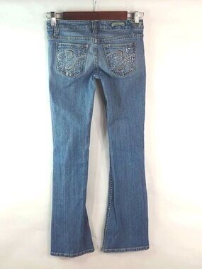 ZCO 5 26.5 Designer Crystal Logo Pocket Jeans
